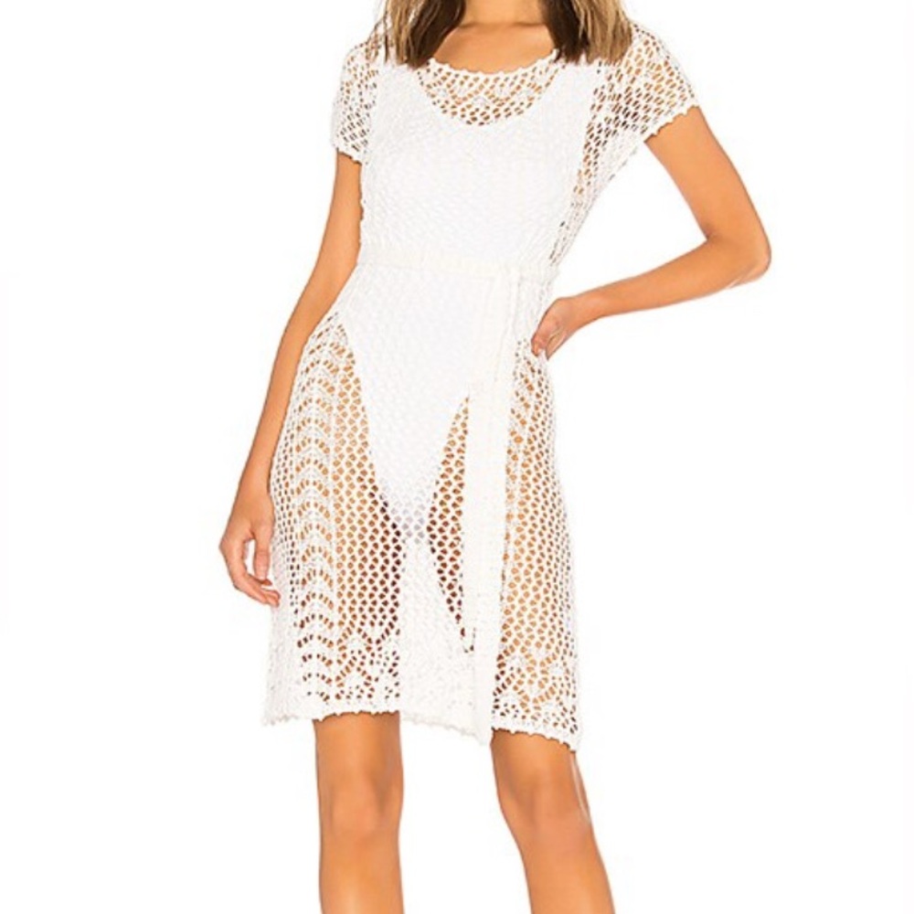 Revolve LPA Crochet White Dress